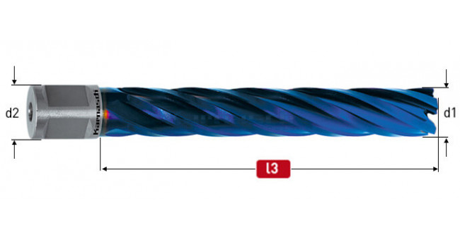 Корончатые свёрла BLUE-LINE, 110 мм, хвостовик Weldon 19