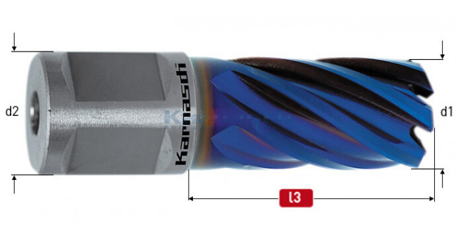 Корончатые свёрла BLUE-LINE PRO, 30 мм, хвостовик Weldon 19