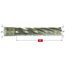 Корончатые свёрла GOLD-LINE, 80 мм, хвостовик Weldon 19