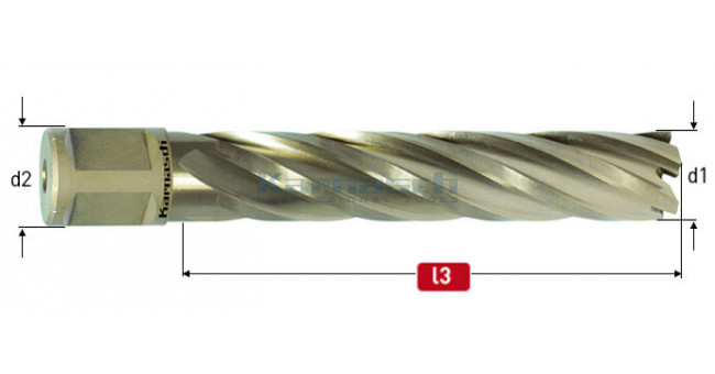 Корончатые свёрла GOLD-LINE, 80 мм, хвостовик Weldon 19