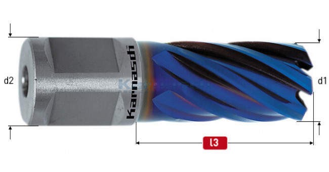Корончатые свёрла BLUE-LINE, 30 мм, хвостовик Weldon 19