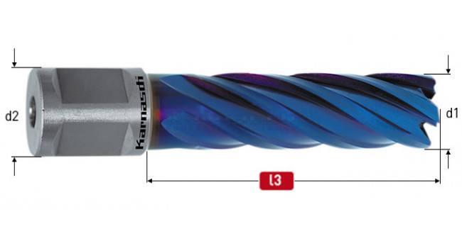 Корончатые свёрла BLUE-LINE, 55 мм, хвостовик Weldon 19